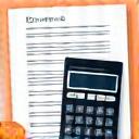 計算機と見積書を表現するアイコン