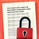 鍵と秘密保持契約書を表すアイコン