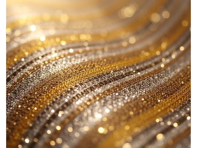金糸や銀糸が織り込まれた豪華なテキスタイル。金属特有の光沢と重厚感がある。
