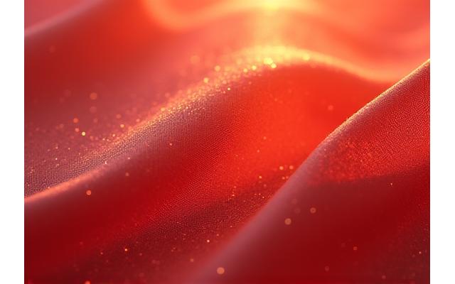 茜染のテキスタイルにナノ加工を施し、UV遮蔽効果を向上させた様子