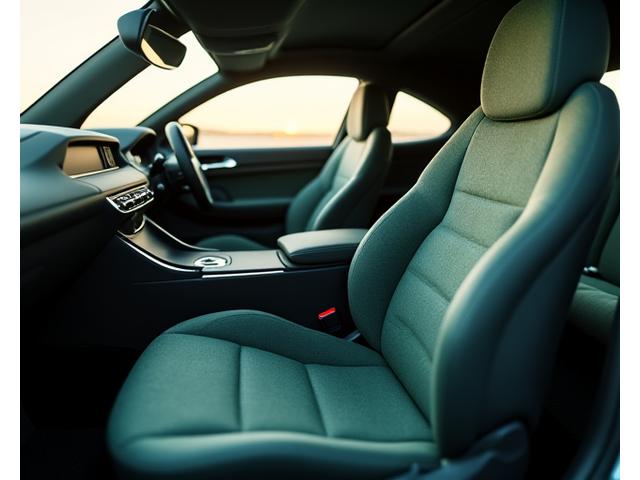 高級自動車の植物由来内装材が見えるインテリア