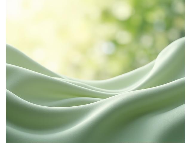 リヨセル繊維の輝く束、持続可能な森林を背景に